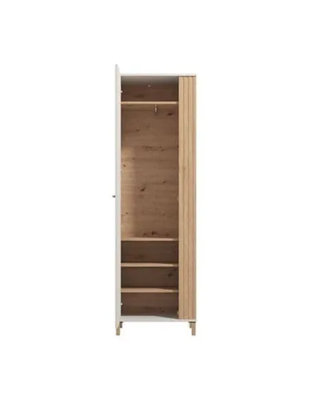 Granada Cashmere And Artisan Oak Effect Slim Narrow Wardrobe, 3454