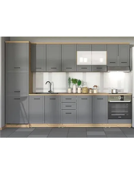 Hudson 200cm Graphite Grey Kitchen Units, 3278