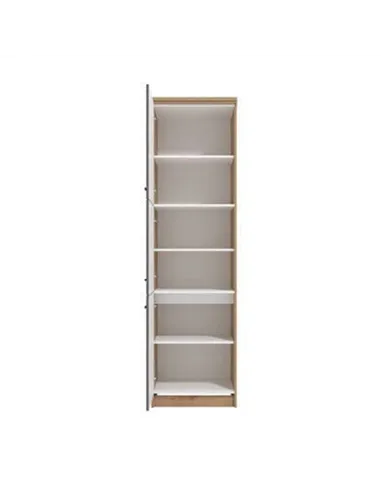 Hudson Grey And Oak Effect Tall 60cm 3 Door Kitchen Larder Unit Pantry Cupboard, 3271