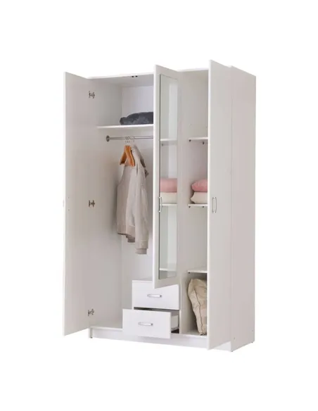Kano White 3 Door Wardrobe, 3047