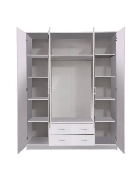 Kano White 4 Door Wardrobe, 3048