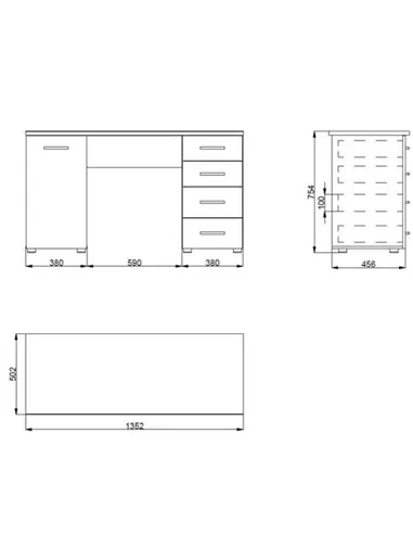 Libro Sonoma Oak Effect Desk, 3039