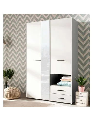 Limone White 3 Door Wardrobe, 3041