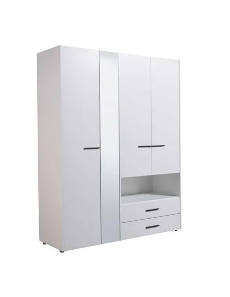 Limone White 4 Door Wardrobe, 3043