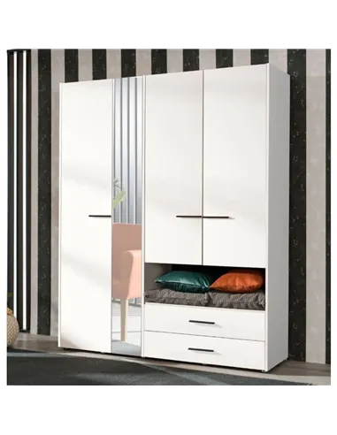 Limone White 4 Door Wardrobe, 3043