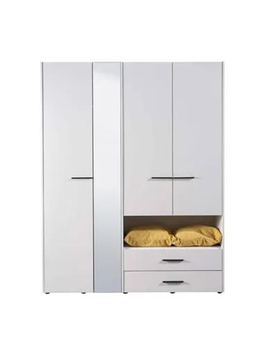 Limone White 4 Door Wardrobe, 3043