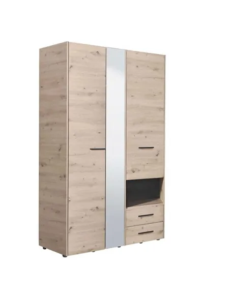 Limone Grey Oak 3 Door Wardrobe, 3042