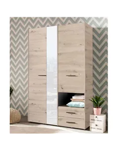 Limone Grey Oak 3 Door Wardrobe, 3042 2