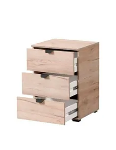 Limone Oak Effect 3 Drawer Bedside Table, 3404 2