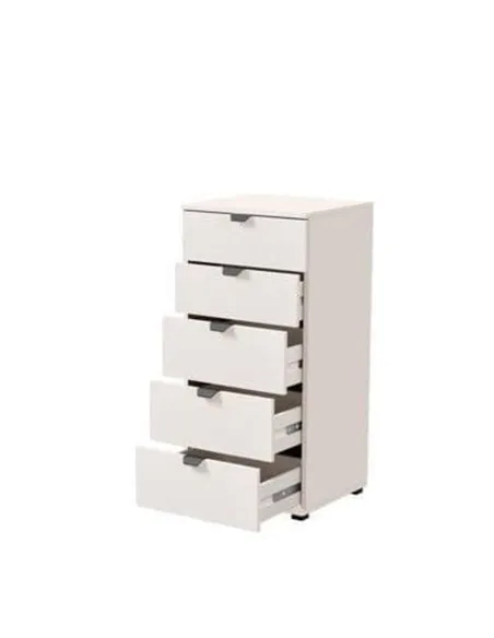 Limone Arctic White Narrow 5 Drawer Chest, 3409