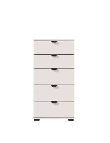 Limone Arctic White Narrow 5 Drawer Chest, 3409