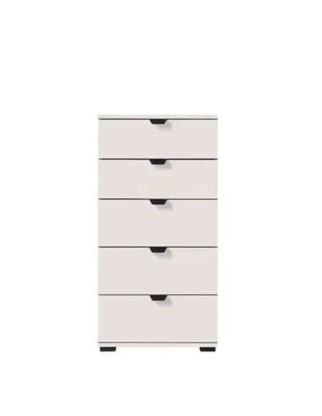 Limone Arctic White Narrow 5 Drawer Chest, 3409