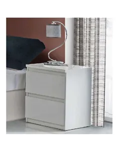 Louise White Gloss Bedside Table, 2413
