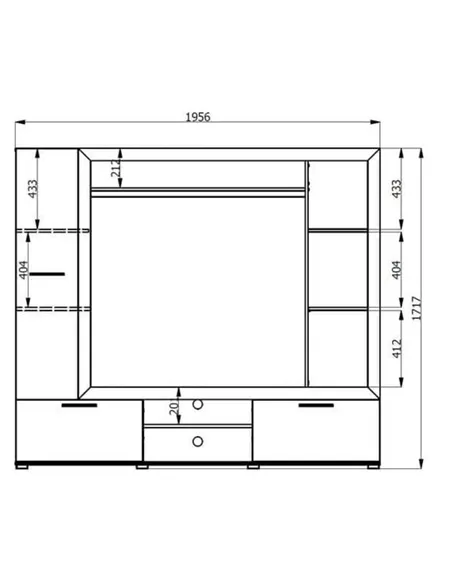Lucerne Oak Entertainment Unit, 3058