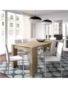 Luiz Extending Dining Table Oak Effect, 2604