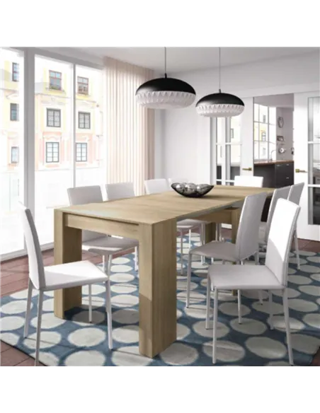 Luiz Extending Dining Table Oak Effect, 2604