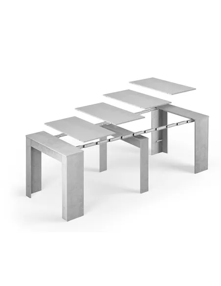 Luiz Concrete Grey Effect Large Extending Dining Table, 2603