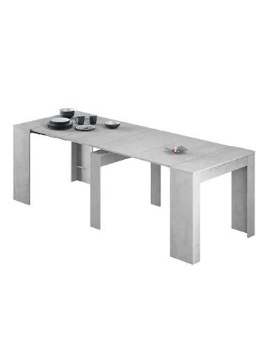 Luiz Concrete Grey Effect Large Extending Dining Table, 2603