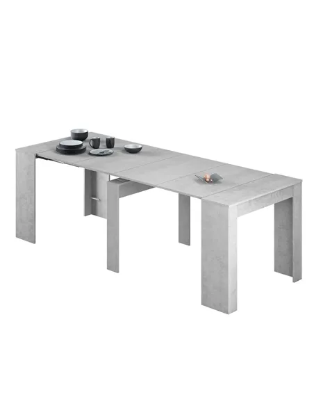 Luiz Concrete Grey Effect Large Extending Dining Table, 2603