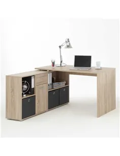 Luiz Oak Flexi Corner Office Desk, 2563
