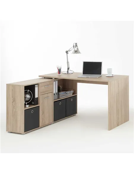Luiz Oak Flexi Corner Office Desk, 2563