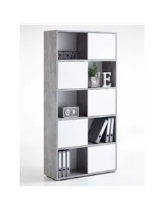 Luiz Tall Bookcase Grey and White, 2645