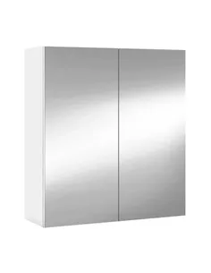 Mancini 600mm White And Mirrored 2 Door Wall Mounted Bathroom Cabinet, 3224