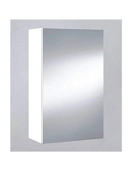 Mancini 400mm White And Mirrored 1 Door Wall Mounted Bathroom Cabinet, 3223