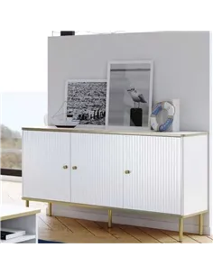 Maison White And Gold 3 Door Sideboard, 3145