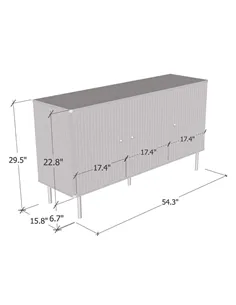 Maison White And Gold 3 Door Sideboard, 3145 2