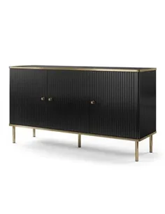Maison Black And Gold 3 Door Sideboard, 3146