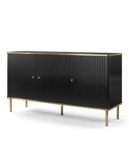 Maison Black And Gold 3 Door Sideboard, 3146