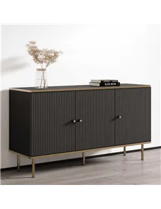 Maison Black And Gold 3 Door Sideboard, 3146 2
