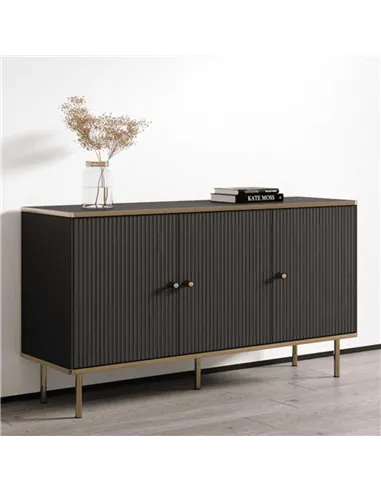 Maison Black And Gold 3 Door Sideboard, 3146