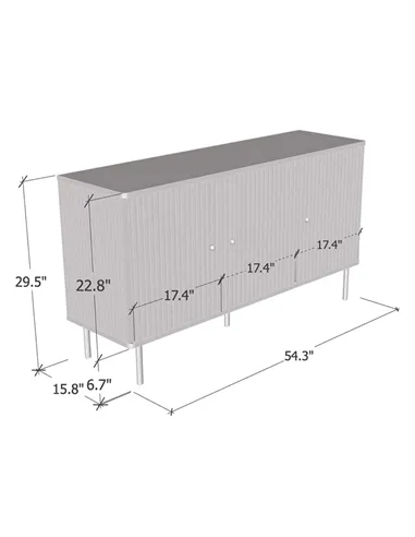 Maison Black And Gold 3 Door Sideboard, 3146