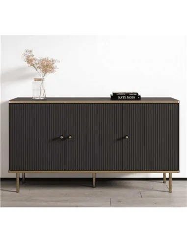 Maison Black And Gold 3 Door Sideboard, 3146