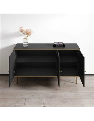 Maison Black And Gold 3 Door Sideboard, 3146