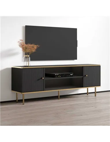 Maison Black And Gold TV Unit, 3148