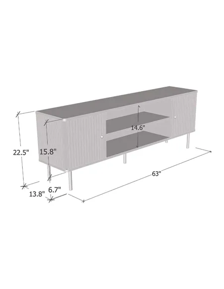 Maison Black And Gold TV Unit, 3148