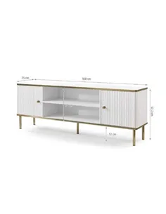 Maison White And Gold TV Unit, 3147 2