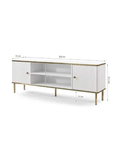 Maison White And Gold TV Unit, 3147