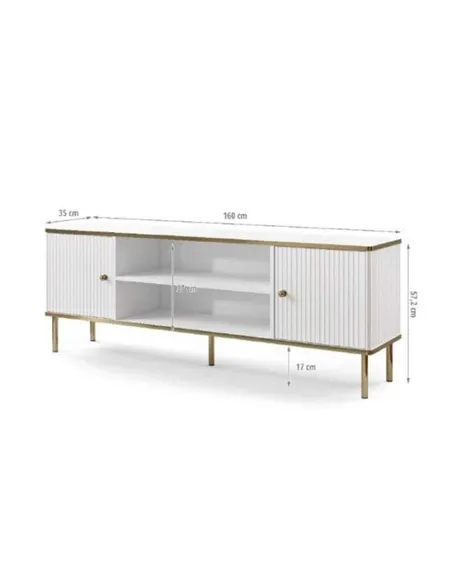 Maison White And Gold TV Unit, 3147