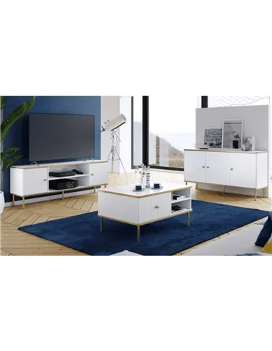 Maison White And Gold TV Unit, 3147