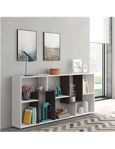 Malibu White And Dark Brown Bookcase, 2942