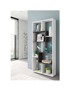 Malibu White And Dark Brown Bookcase, 2942 2