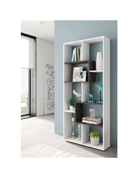 Malibu White And Dark Brown Bookcase, 2942