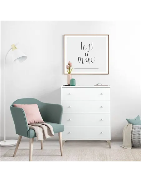 Martinelli Artic White 4 Drawer Chest, 3214