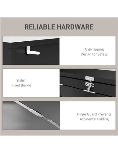 HOMCOM Three-Part Work Desk, with Storage and Chalkboard - Black