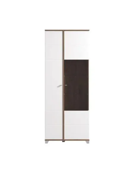 Merlot White High Gloss And Oak Effect Display Cabinet, 3441