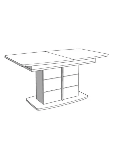 Merlot White Gloss And Warm Oak Extending Dining Table, 3440